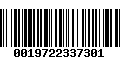 Código de Barras 0019722337301