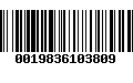 Código de Barras 0019836103809