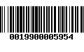 Código de Barras 0019900005954