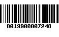 Código de Barras 0019900007248