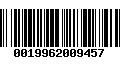 Código de Barras 0019962009457