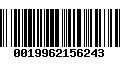 Código de Barras 0019962156243