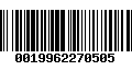 Código de Barras 0019962270505