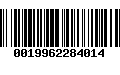 Código de Barras 0019962284014