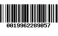 Código de Barras 0019962289057