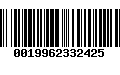Código de Barras 0019962332425