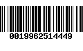 Código de Barras 0019962514449