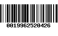 Código de Barras 0019962520426