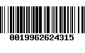 Código de Barras 0019962624315