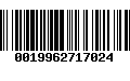 Código de Barras 0019962717024