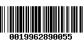 Código de Barras 0019962890055