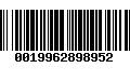 Código de Barras 0019962898952