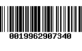 Código de Barras 0019962907340