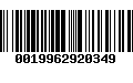 Código de Barras 0019962920349