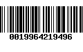 Código de Barras 0019964219496