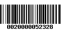 Código de Barras 0020000052328