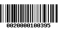 Código de Barras 0020000100395