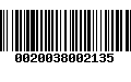 Código de Barras 0020038002135