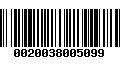 Código de Barras 0020038005099