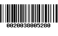 Código de Barras 0020038005280