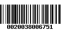 Código de Barras 0020038006751