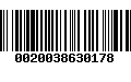 Código de Barras 0020038630178