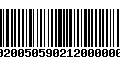 Código de Barras 00200505902120000004