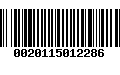 Código de Barras 0020115012286