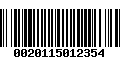 Código de Barras 0020115012354