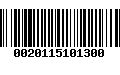 Código de Barras 0020115101300