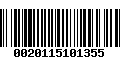 Código de Barras 0020115101355