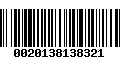 Código de Barras 0020138138321