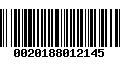 Código de Barras 0020188012145