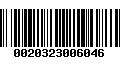 Código de Barras 0020323006046