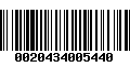 Código de Barras 0020434005440