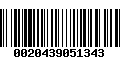 Código de Barras 0020439051343