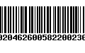 Código de Barras 00204626005822002304