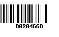 Código de Barras 00204668