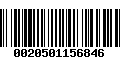 Código de Barras 0020501156846