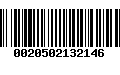 Código de Barras 0020502132146