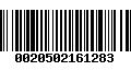 Código de Barras 0020502161283