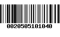 Código de Barras 0020505101040