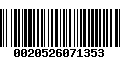 Código de Barras 0020526071353