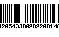 Código de Barras 00205433002822001466