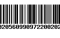 Código de Barras 00205609909722002023