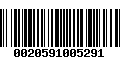 Código de Barras 0020591005291