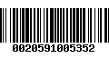 Código de Barras 0020591005352