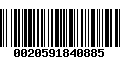 Código de Barras 0020591840885