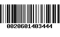 Código de Barras 0020601403444