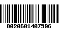 Código de Barras 0020601407596